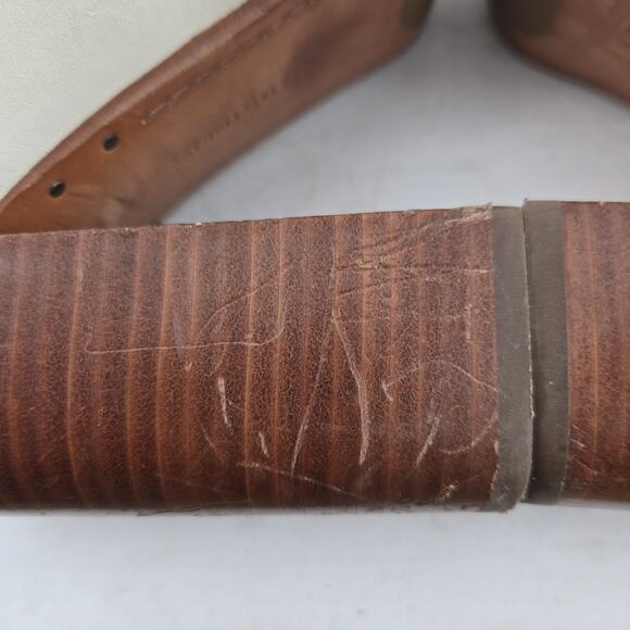 Frye Karissa Heeled Mules Womens 7.5 M Ivory Leather Chunky High Heel Peep Toe - Picture 12 of 14